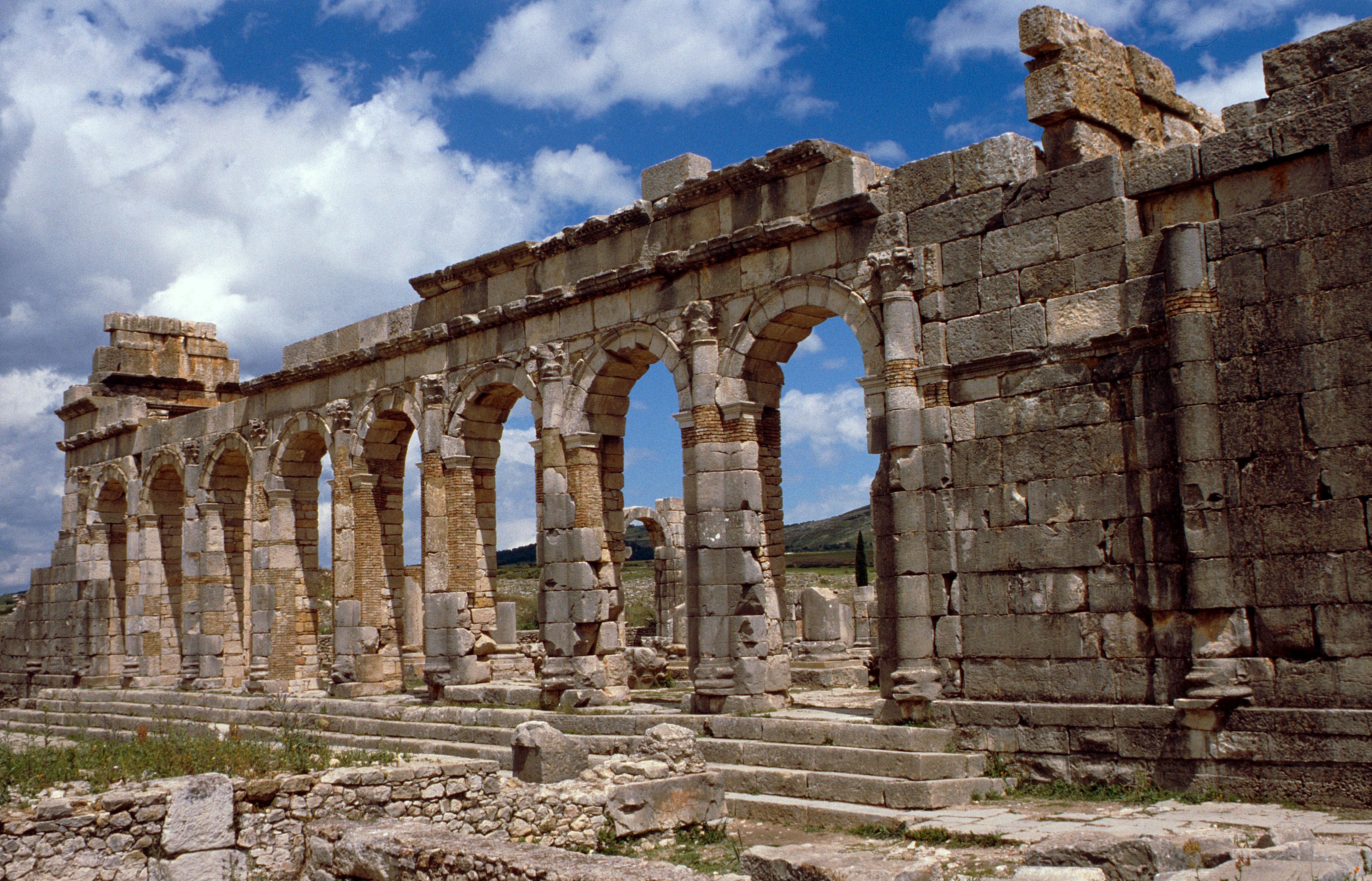 Vue des ruines de Volubilis.